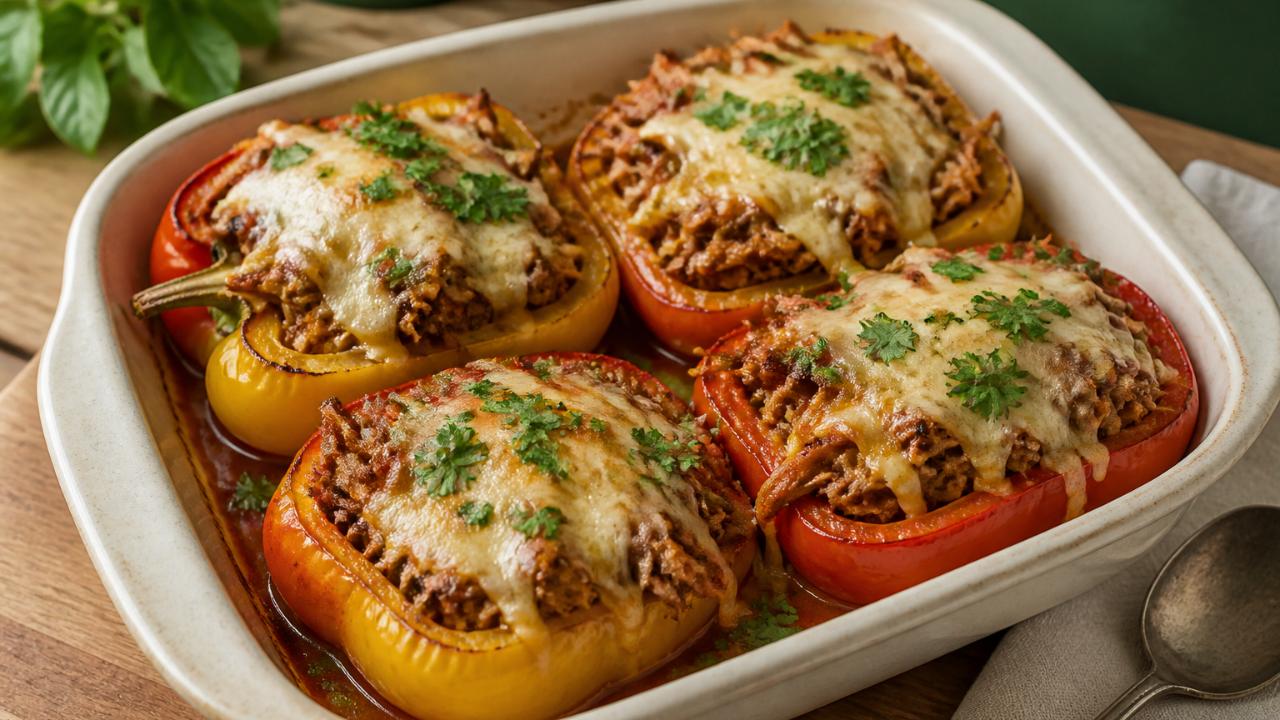 Pulled Pork Stuffed Bell Peppers
