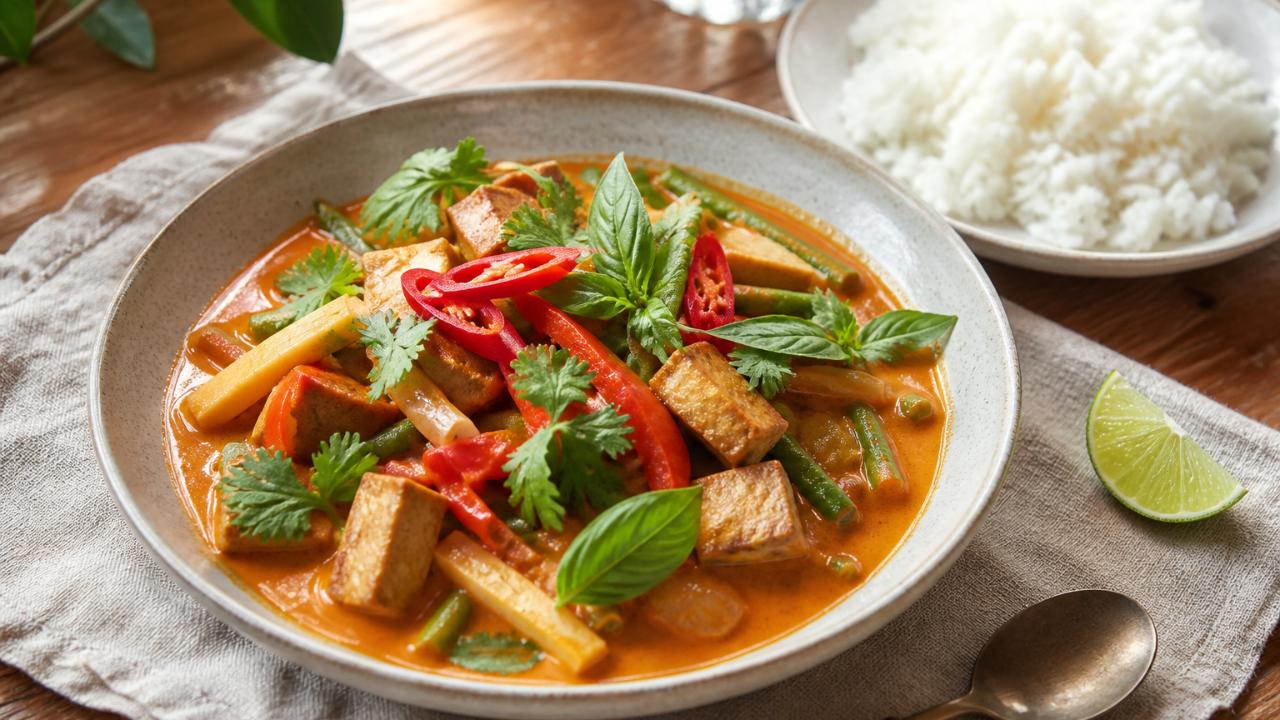 Thai Red Curry with Vegetables and Tofu