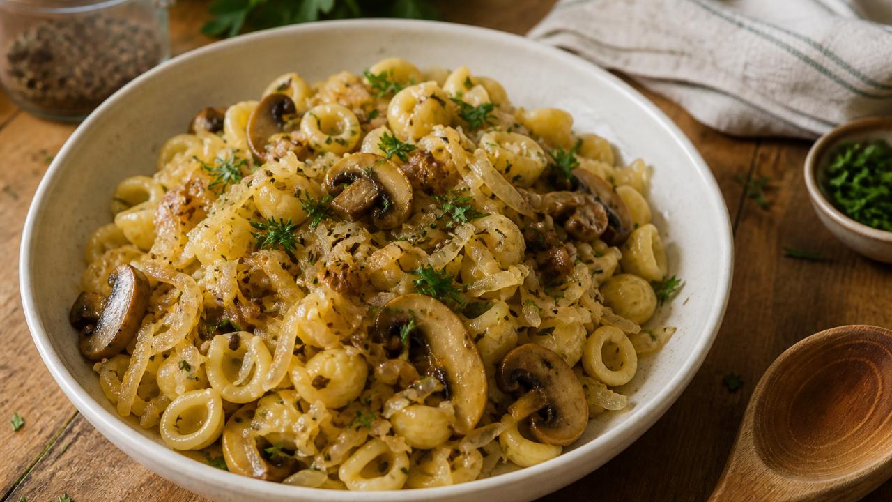 Łazanki with Sauerkraut and Mushrooms