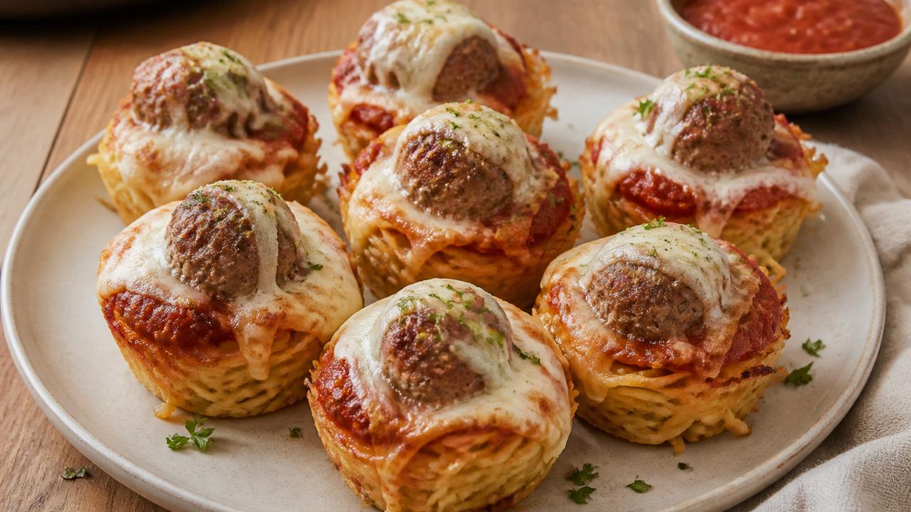 Gluten-Free Spaghetti Meatball Cups