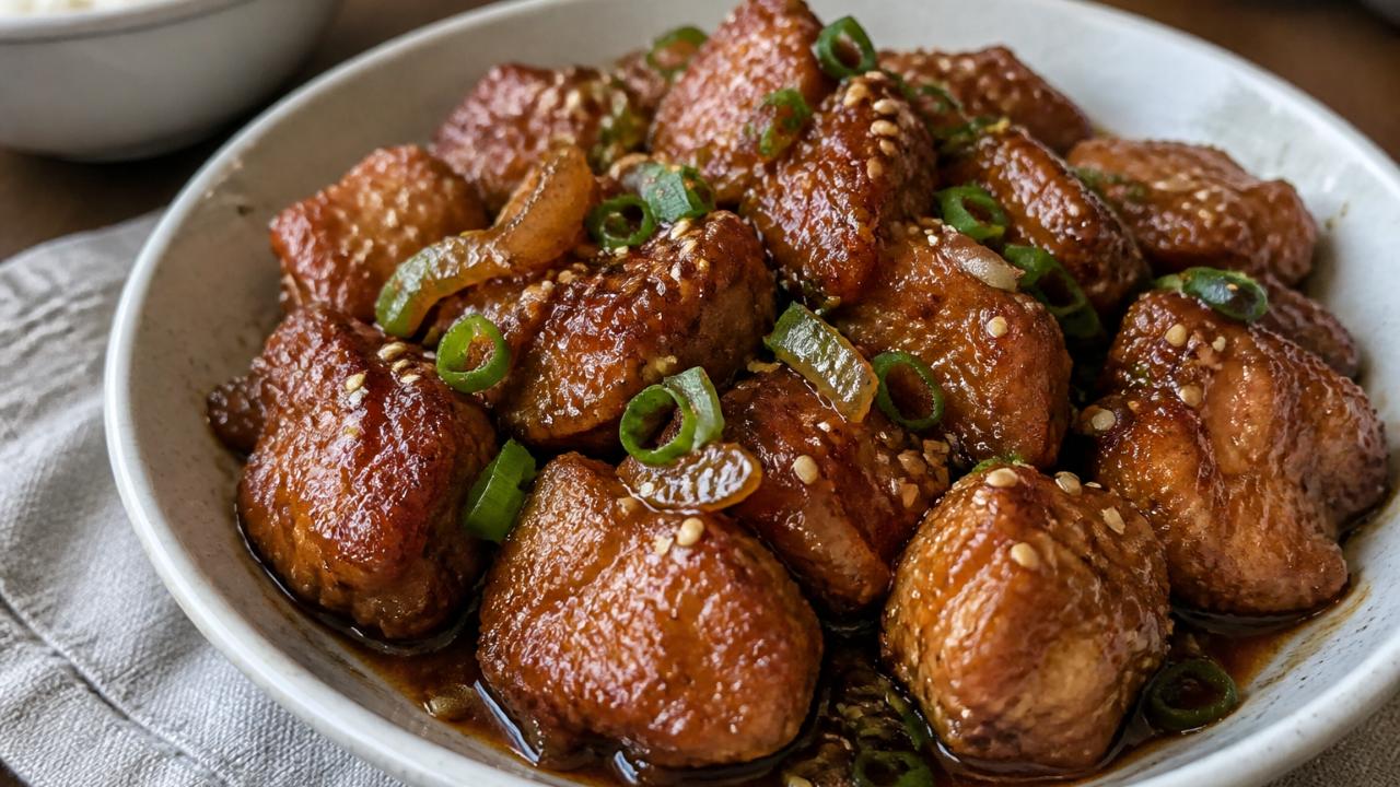 Sweet sticky Korean-style chicken