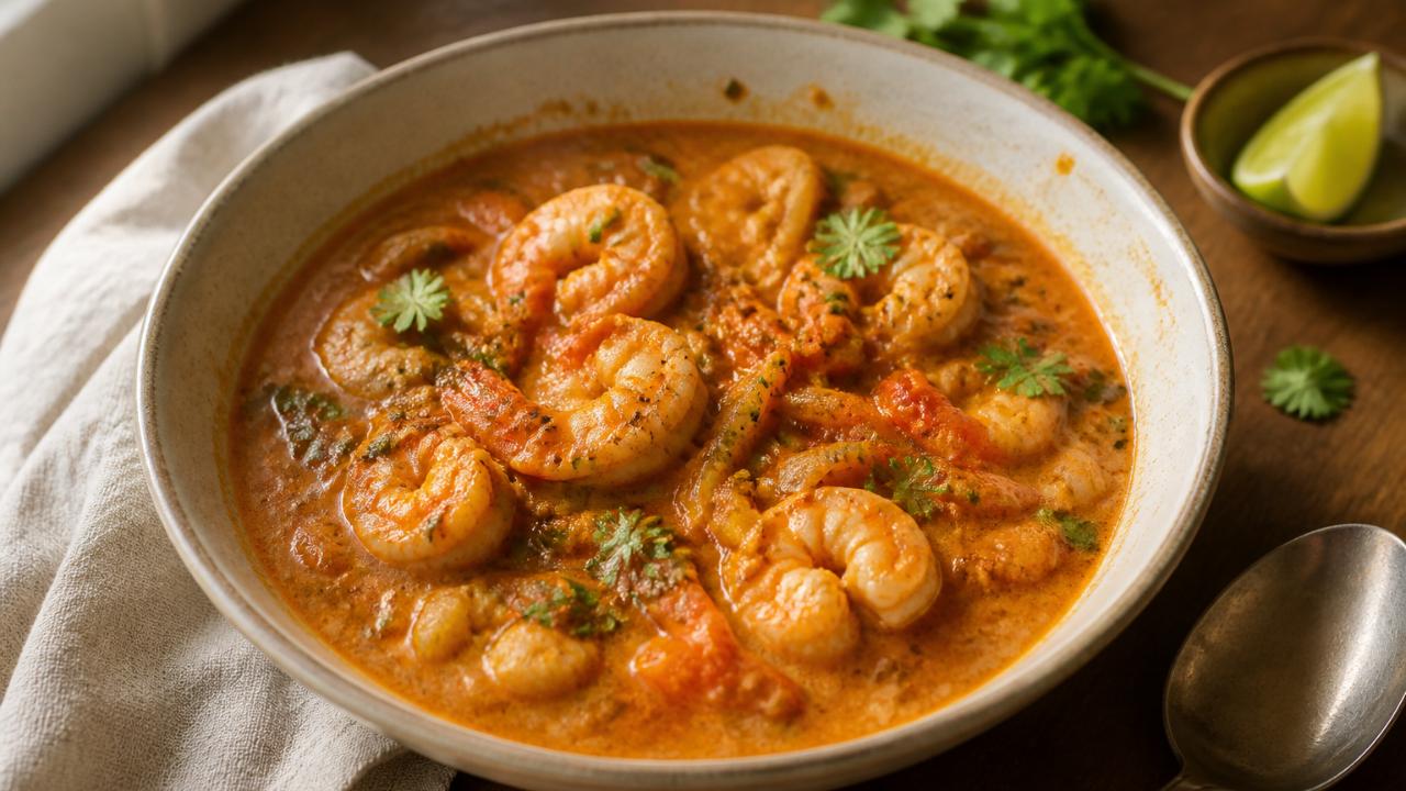 Simple prawn curry with coconut milk