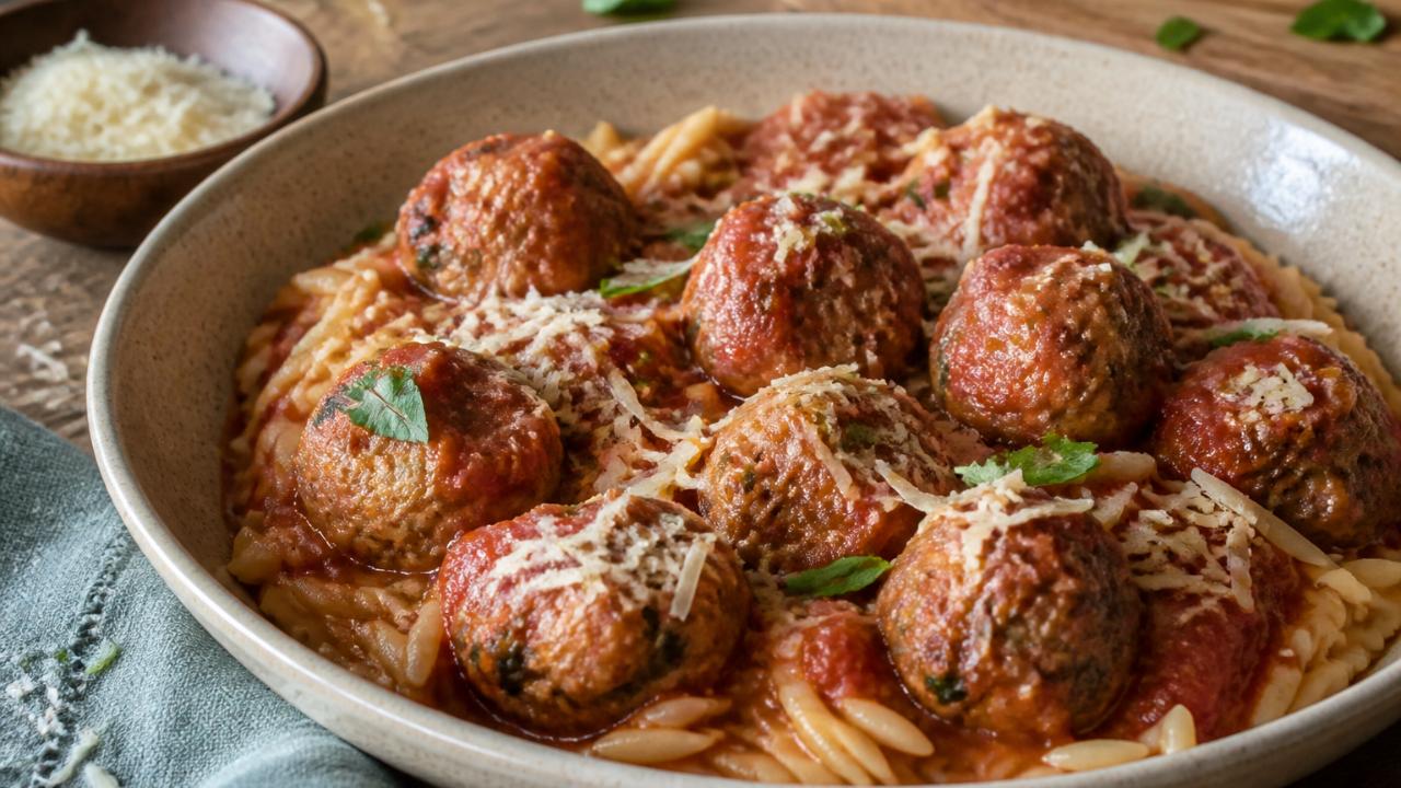 Chicken Meatballs with Vegetables in Tomato Sauce