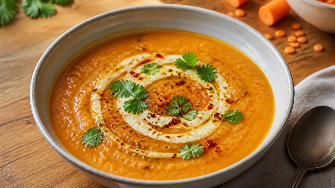 Spiced Carrot and Red Lentil Soup
