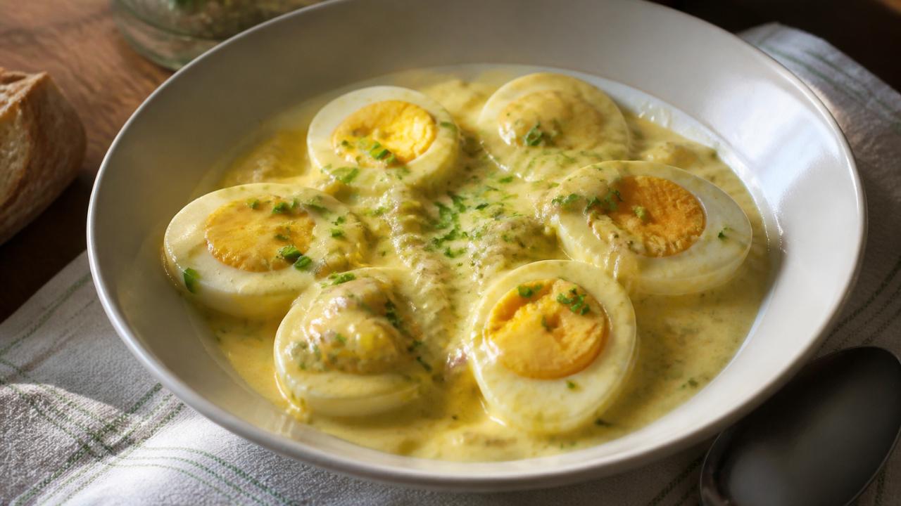 Mustard Eggs with Mustard Sauce