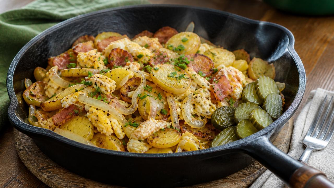 Farmer’s Breakfast with Bacon, Gherkins and Chives