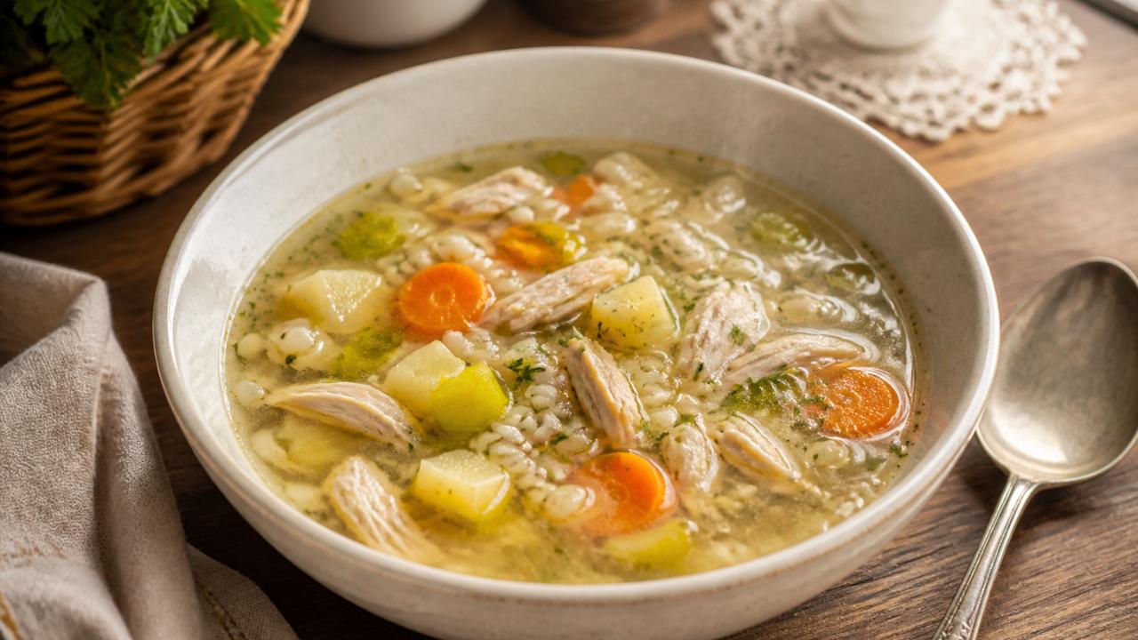 Barley and Rice Krupnik with Chicken