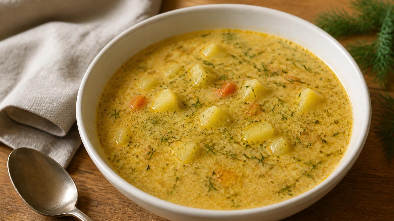 Dill Soup with Potatoes and Cream
