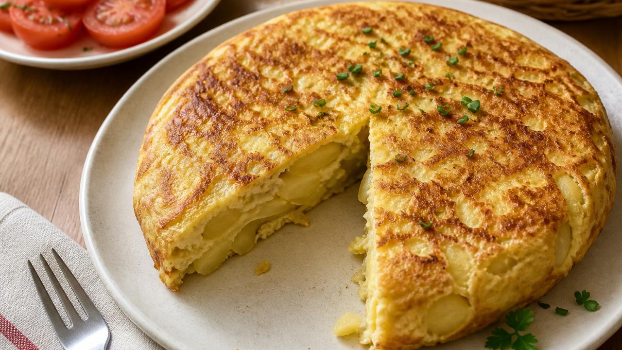 Spanish potato omelette with optional onion